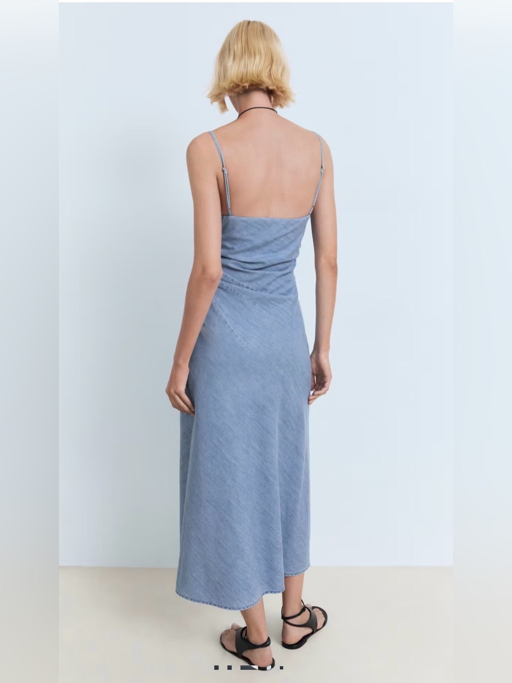 Mango DRAPED DENIM DRESS - Picture 2 of 10